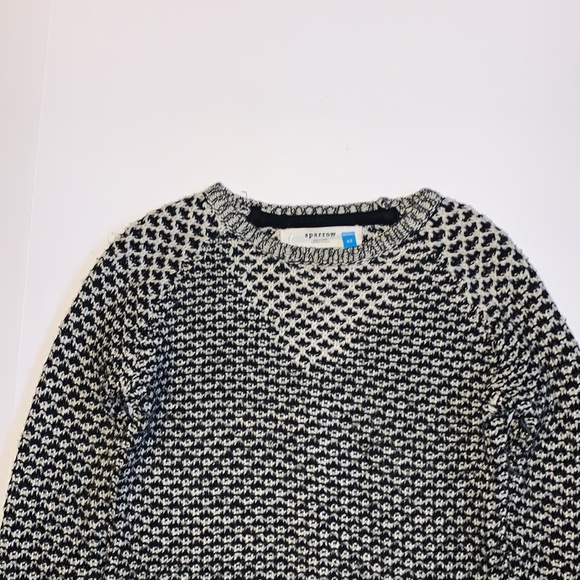 Anthropologie Sparrow Black and White Knit Sweater - Women’s Size XS - Picture 4 of 11